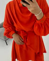 Tunik Pantolon Nar Çiçeği Krep Takım