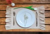 Bahar Keten 2 kenar Fırfırlı BEJ Vintage Amerikan Servis 30X50