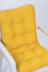 Candy Pofidik Arkalıklı Sarı Sandalye Minderi Özel Dikişli Bağcıklı 43x88 Cm
