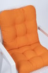 Candy Pofidik Arkalıklı Turuncu Sandalye Minderi Özel Dikişli Bağcıklı 43x88 Cm