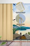 Her ölçüde ENXBOY Seçenekli Bağcıklı Balkon Perdesi-Balkon Brandası Krem