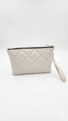 Lavita Portföy & Clutch Çanta Çıkarılabilir Bileklik Askılı Krem 25 x 19 cm