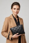 Lavita Portföy & Clutch Çanta Çıkarılabilir Bileklik Askılı Siyah 25 x 19 cm