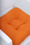 MEGA Turuncu Sandalye Minderi 45x45 Özel Dikişli Bağcıklı