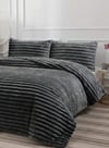 SOFT ÇİZGİ Çift Kişilik Yatak örtüsü 260x240 ANTRASİT