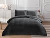 SOFT ÇİZGİ Çift Kişilik Yatak örtüsü 260x240 ANTRASİT
