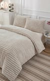 SOFT ÇİZGİ Çift Kişilik Yatak örtüsü 260x240 KREM