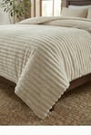 SOFT ÇİZGİ Çift Kişilik Yatak örtüsü 260x240 BEJ
