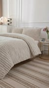SOFT ÇİZGİ Çift Kişilik Yatak örtüsü 260x240 KREM