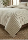 SOFT ÇİZGİ TEK Kişilik Yatak örtüsü 180x240 BEJ