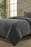 SOFT ÇİZGİ TEK Kişilik Yatak örtüsü 180x240 GRİ