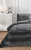 SOFT ÇİZGİ TEK Kişilik Yatak örtüsü 180x240 GRİ