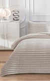 SOFT ÇİZGİ TEK Kişilik Yatak örtüsü 180x240 KREM