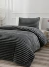 SOFT ÇİZGİ TEK Kişilik Yatak örtüsü 180x240 ANTRASİT