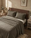 SÜET Çift Kişilik Yatak örtüsü 260x240 VİZON