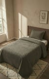 SÜET TEK Kişilik Yatak örtüsü 180x240 VİZON