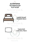 TEK KİŞİLİK LASTİKLİ ÇARŞAF+1 YASTIK KILIFI HEDİYE 100X200 PEMBE