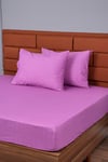 TEK KİŞİLİK LASTİKLİ ÇARŞAF+1 YASTIK KILIFI HEDİYE 100X200 Mor