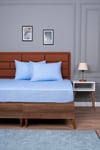 TEK KİŞİLİK LASTİKLİ ÇARŞAF+1 YASTIK KILIFI HEDİYE 100X200 MAVİ