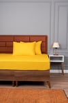 TEK KİŞİLİK LASTİKLİ ÇARŞAF+1 YASTIK KILIFI HEDİYE 100X200 SARI