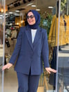 1111 BLAZER CEKETLİ TAKIM LACİ ÇİZGİLİ