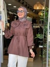 1123 ADEN BEBE YAKA GÖMLEK KAHVE
