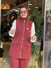 14463 YELEKLİ TAKIM BORDO