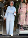 14503 DANTELLİ TAKIM BEBE MAVİSİ