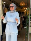 14503 DANTELLİ TAKIM BEBE MAVİSİ