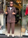 14541 SCUBA CEKETLİ TAKIM KAHVE