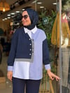 17071 GÖMLEK SWEAT LACİVERT