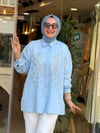2046 TAŞLI GÖMLEK MAVİ