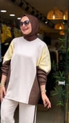 22863 SPOR TAKIM KREM KAHVE
