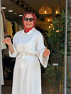 2556 TENSEL KOT ELBİSE BEYAZ