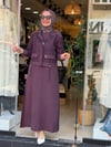 2585 CEKETLİ ELBİSE BORDO