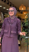 2585 CEKETLİ ELBİSE BORDO