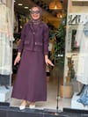 2585 CEKETLİ ELBİSE BORDO