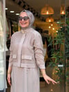 2585 CEKETLİ ELBİSE KREM
