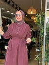 3034 BELDEN BAĞLAMALI ELBİSE BORDO