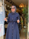 3130 NAKIŞLI ELBİSE LACİVERT