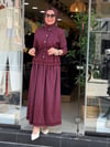 3165 ETEKLİ TAKIM BORDO