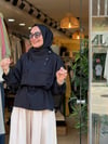 3371 ÇİZGİLİ GÖMLEK SİYAH