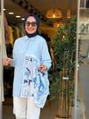 3380 ASİMETRİK GÖMLEK MAVİ