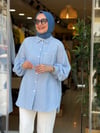 3610 ÇİZGİLİ GÖMLEK MAVİ