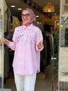3645 PEMBE TAŞLI GÖMLEK