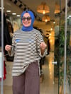 390 İNCE ÇİZGİLİ KAHVE KREM