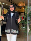 4029 TAŞ İŞLEMELİ CEKET SİYAH