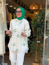 421 KETEN GÖMLEK YEŞİL