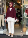 4548 DANTELLİ HIRKA BORDO