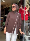 4785 ÇAPRAZ TUNİK KAHVE